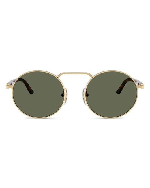 Persol Green Round-Frame Sunglasses