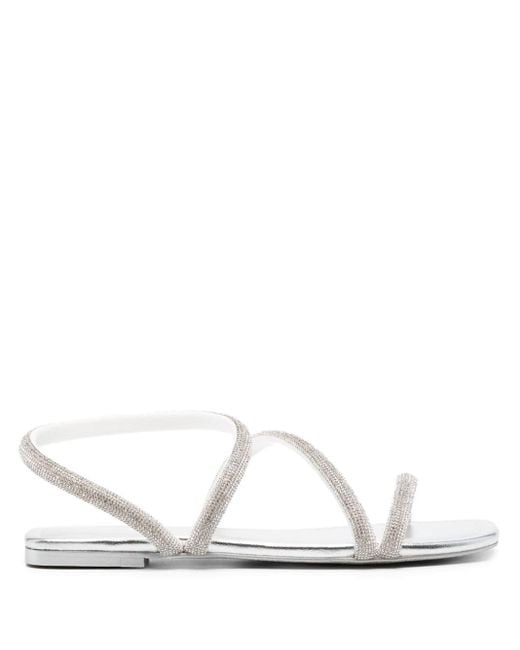 Chiara Ferragni White Andromedra Flat Sandals