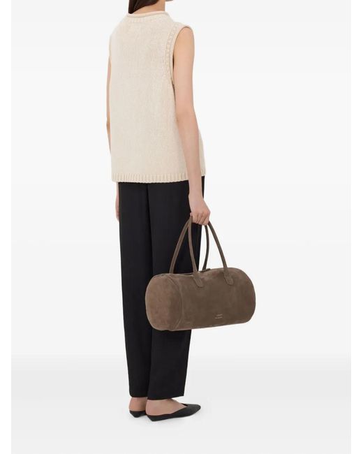 Loulou de Saison Natural Effy Ribbed Collar Sleeveless Top