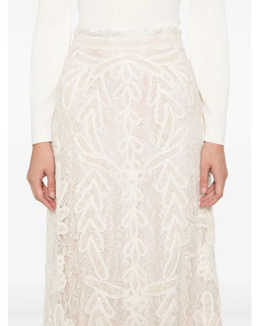 P.A.R.O.S.H. Natural Nixie Midi Skirt