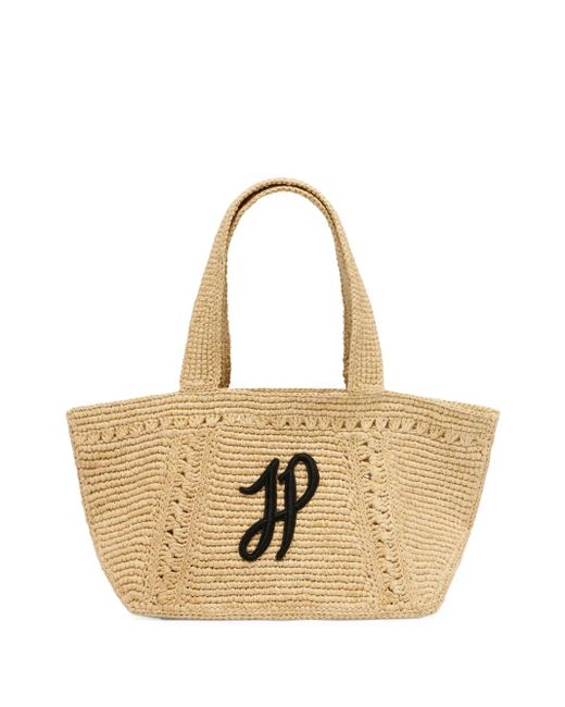 Patou Jp モノグラム ハンドバッグ S Natural