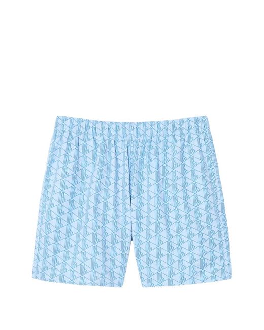 Lacoste Blue Patterned Swim Shorts for men