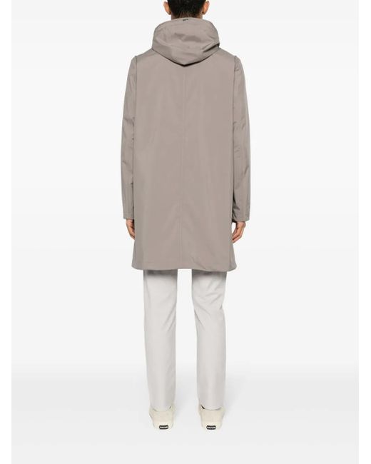 Abrigo Con Capucha Y Botones Herno de hombre de color Gray