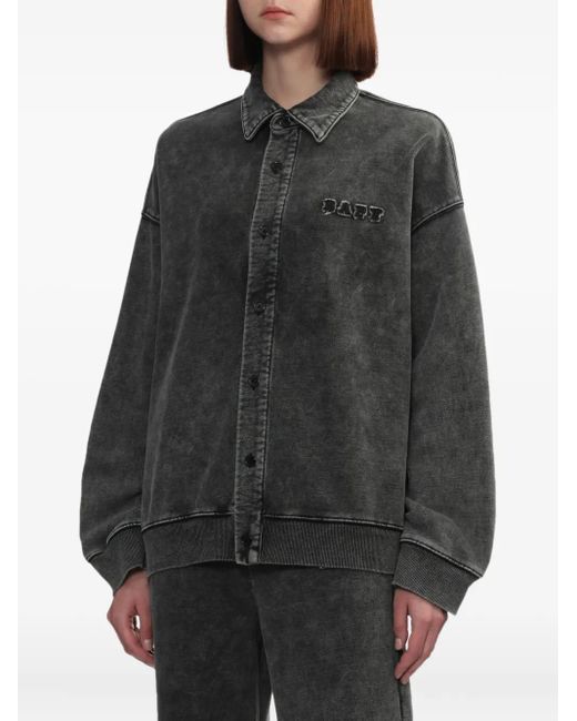 BAPY BY *A BATHING APE® Black Logo-Embroidered Button-Down Shirt