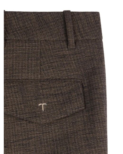 Tod's Gray Textured-Weave Trousers