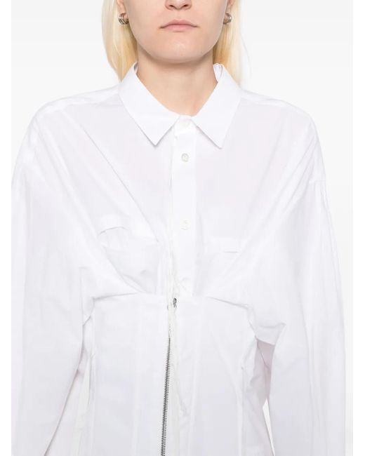 Midorikawa White Fringe Detailing Blouse