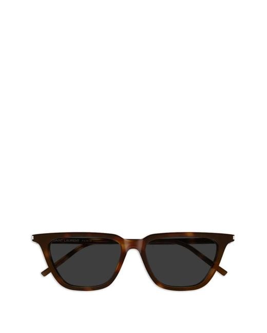 Saint Laurent Black Square-Frame Sunglasses