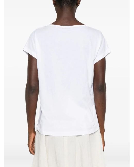 Marc O' Polo White Landscape-Print T-Shirt