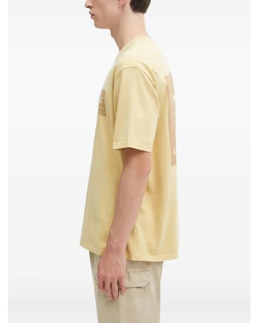 Gramicci Yellow Hemp Graphic T-Shirt for men