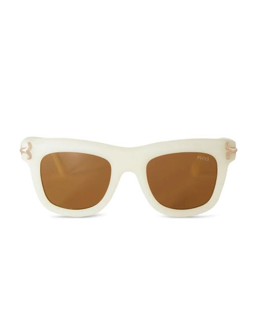 Occhiali Da Sole Squadrati di Emilio Pucci in White