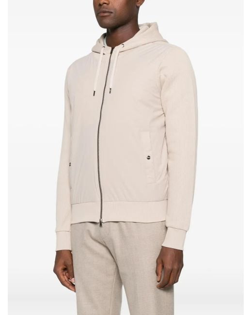 Herno Natural Hooded Zip-Up Jacket for men