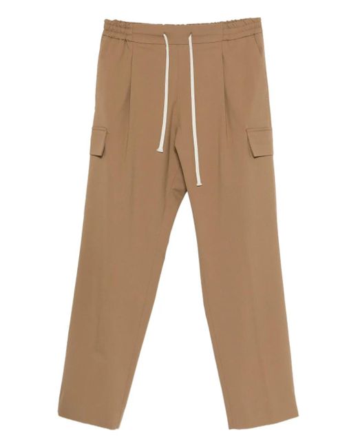 State of Order Natural Yak Cargo Drawstring Trousers for men