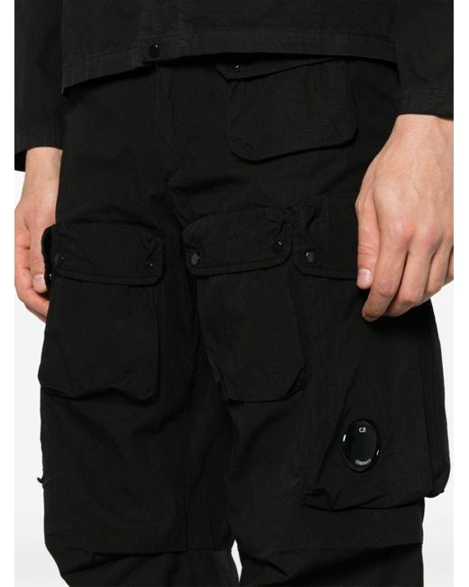 Pantalones cargo con diseño rasgado C P Company de hombre de color Black