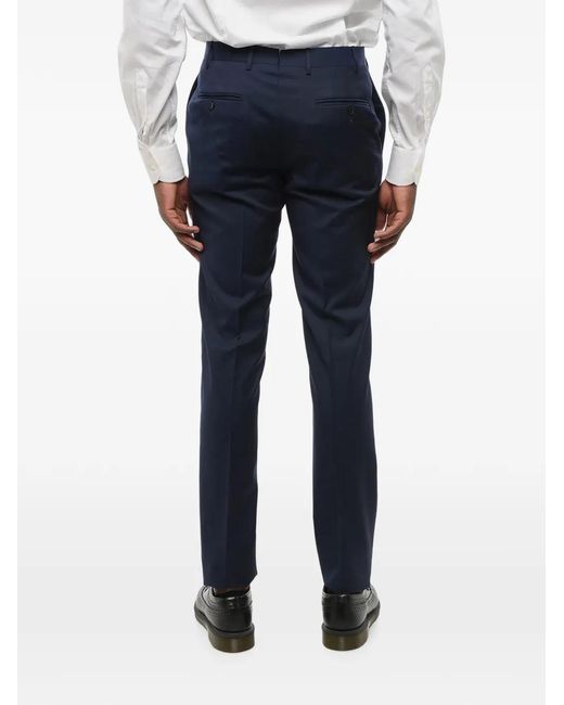 Corneliani Blue Code Wool Tailored Trousers for men