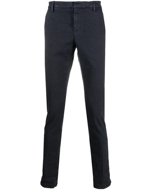 Dondup Blue Slim-Cut Trousers for men