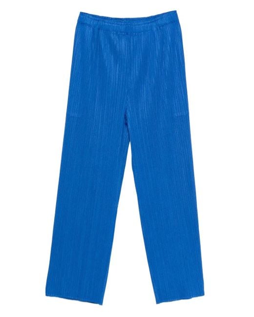 Pantalon À Design Plissé Pleats Please Issey Miyake en coloris Blue
