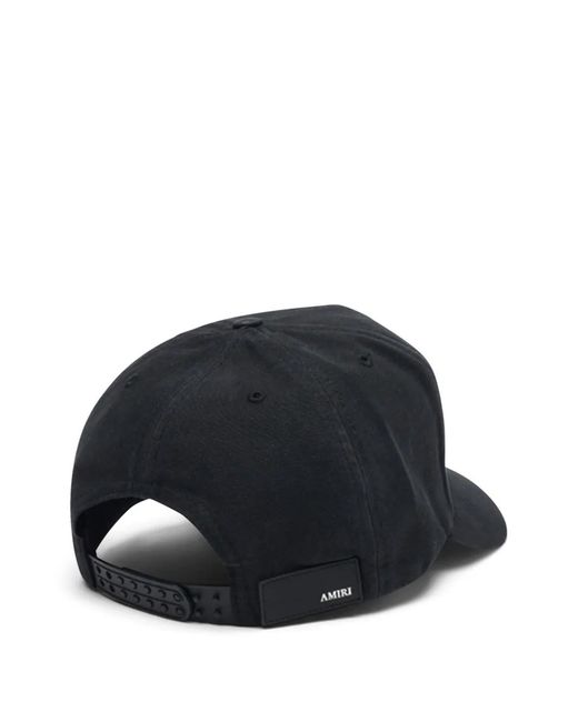 Amiri Black Ma Script Canvas Hat for men