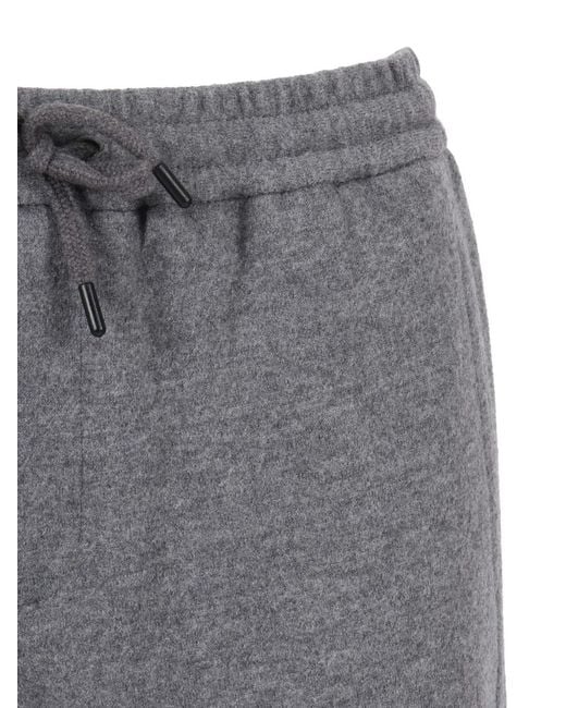 Circolo 1901 Gray Cuffed Wool Track Pants for men