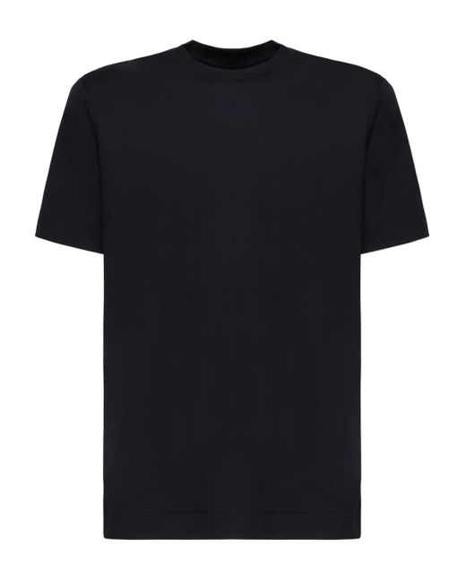 Giuliano Galiano Black Crew-Neck Short-Sleeve T-Shirt for men