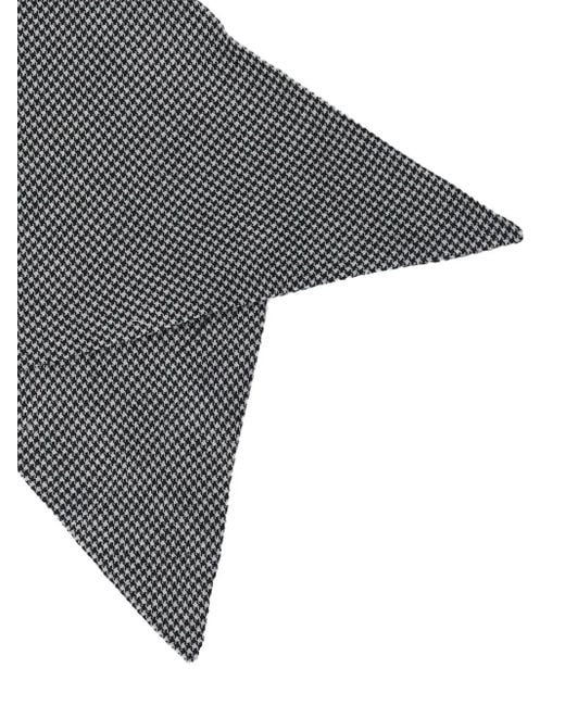Destin Gray Houndstooth Wool Scarf