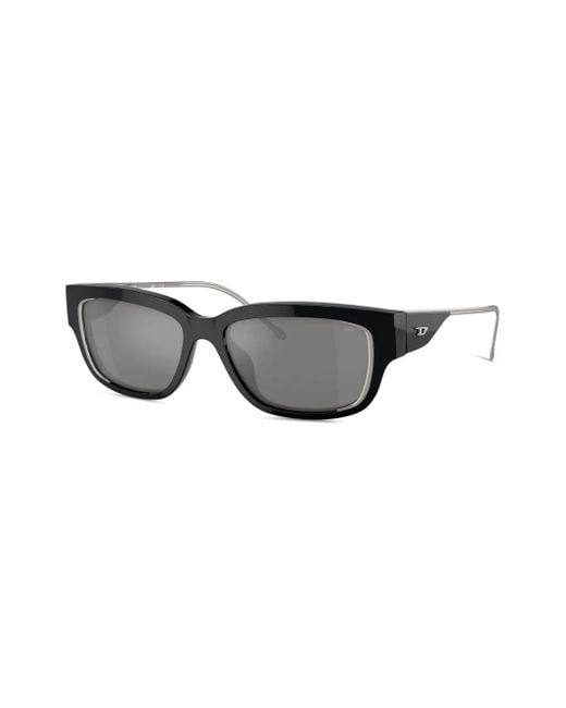 DIESEL Gray Everyday Rectangle-Frame Sunglasses