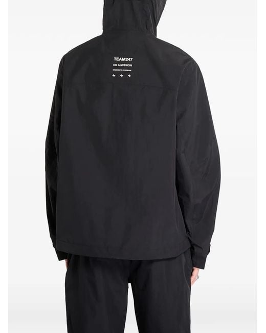 Represent Black Taped Hooded Jacket for men