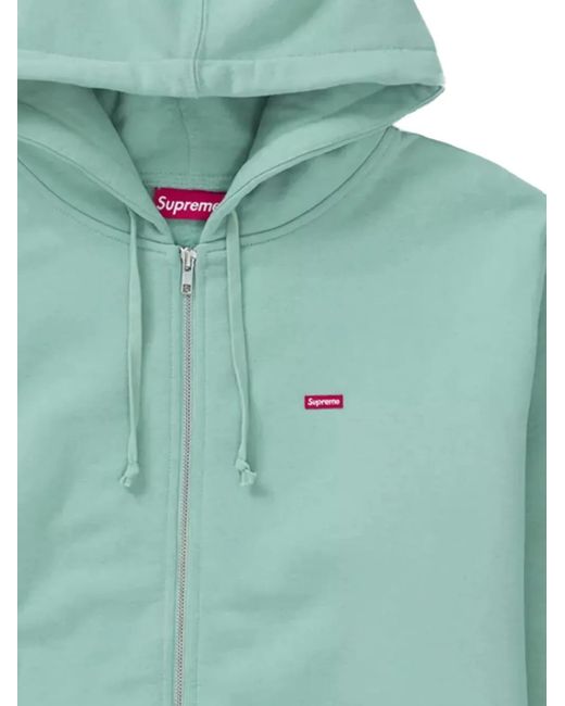 Supreme Green Small Box Zip Up Hoddie