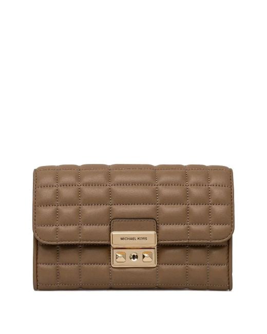 MICHAEL Michael Kors Brown Jet Set Quilted Flap Crossbody Bag