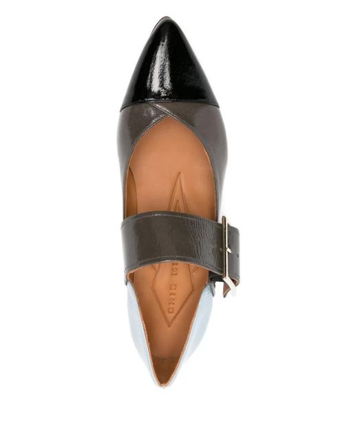 Chie Mihara Blue Pumps mit Blockabsatz 35mm
