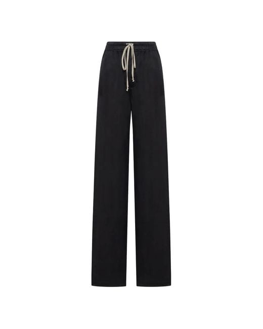 Rick Owens Black Dietrich Drawstring-Waist Track Pants