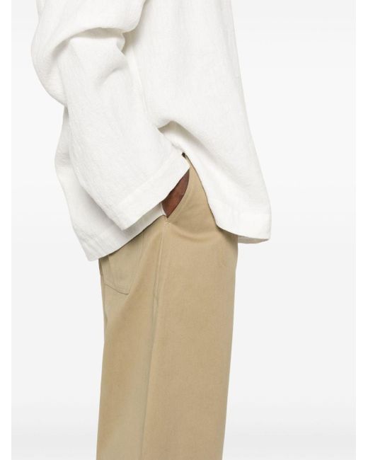 Studio Nicholson Natural Wide-leg Cropped Trousers for men