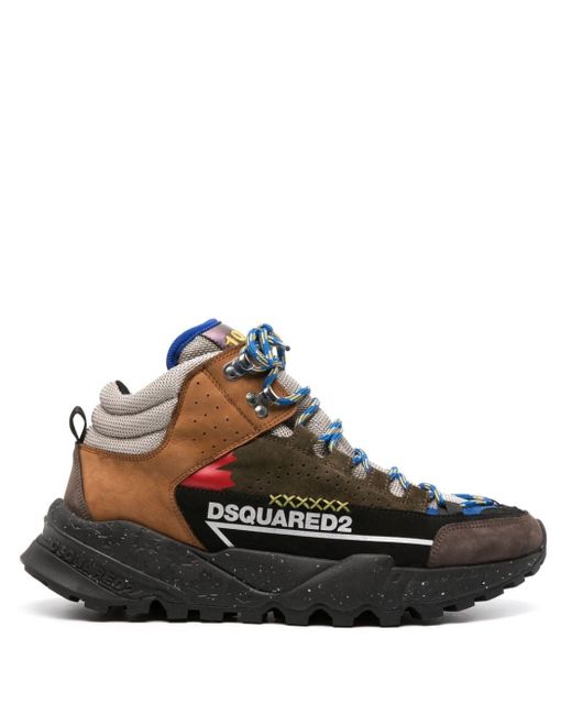 DSquared² Natural Panelled Hiking Boots for men