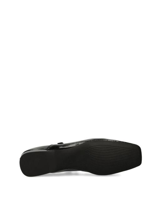 Vagabond Black Delia Patent-Leather Buckled Ballet Flats