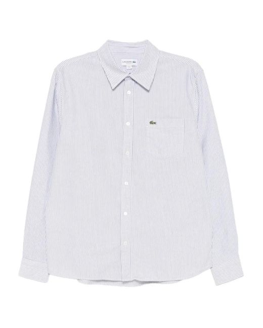 Lacoste White Logo-Patch Shirt for men