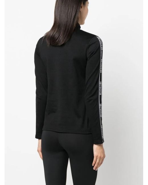 Wolford Black Thermal Logo-Trim Top