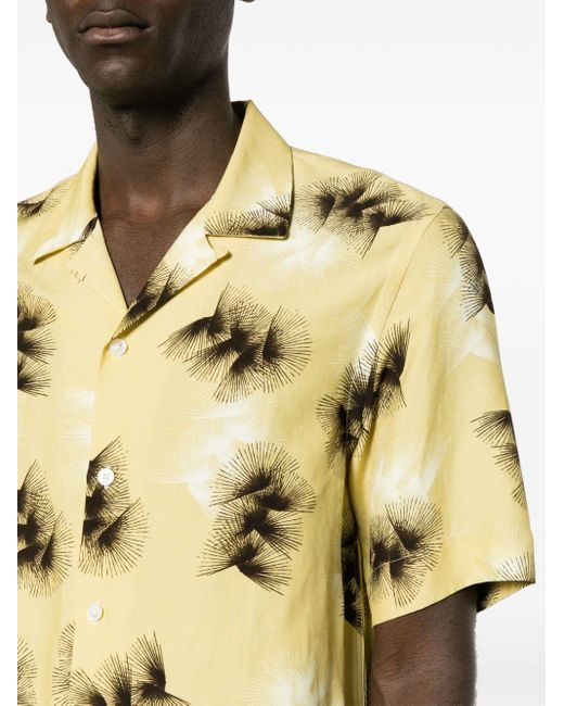 Camicia con stampa astratta di Paul Smith in Natural da Uomo