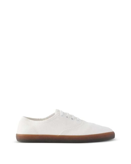 The Row White Fynn Sneakers