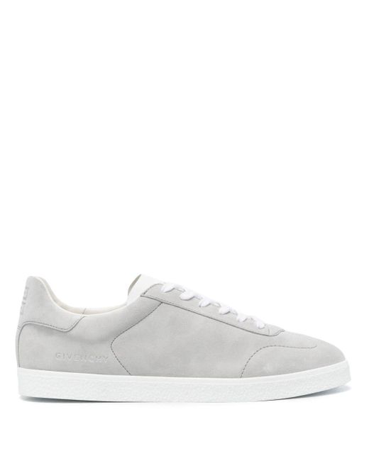 Givenchy White 4g-motif Suede Sneakers for men
