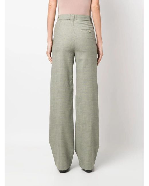 Ninamounah Gray Straight-Leg Cut Trousers