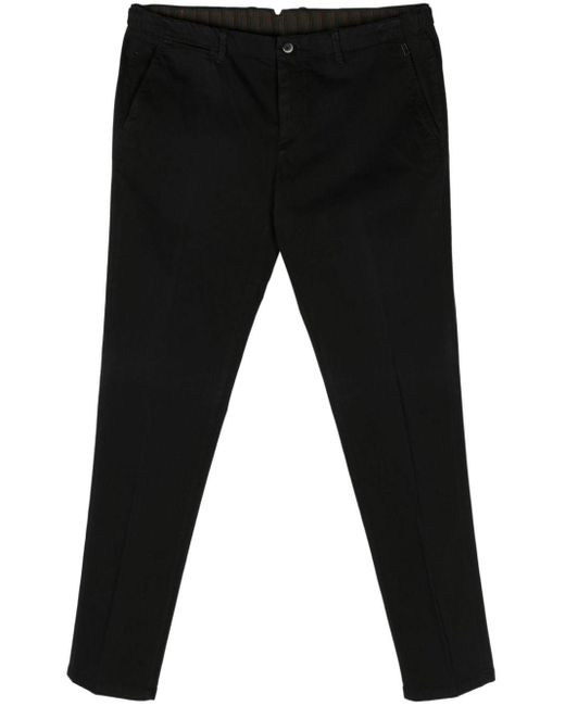 Corneliani Black Mid-rise Cotton Chino Trousers for men