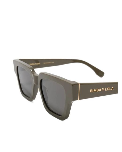 Bimba Y Lola Gray Geometric-Frame Sunglasses