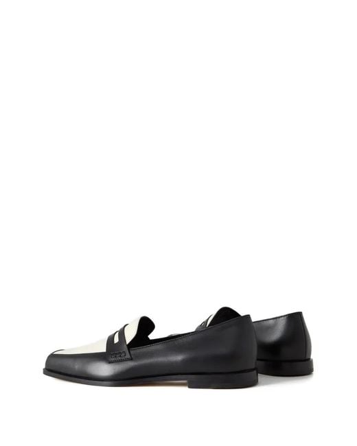 Manolo Blahnik White Square-Toe Loafers