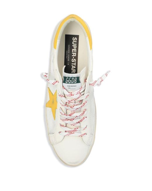 Golden Goose Deluxe Brand White Super-star Mesh Sneakers for men