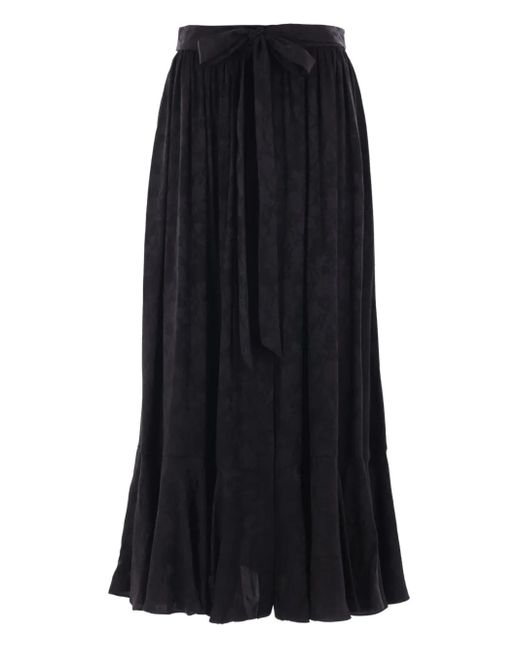 Chloé Black Geraffter Rock Aus Blumenjacquard