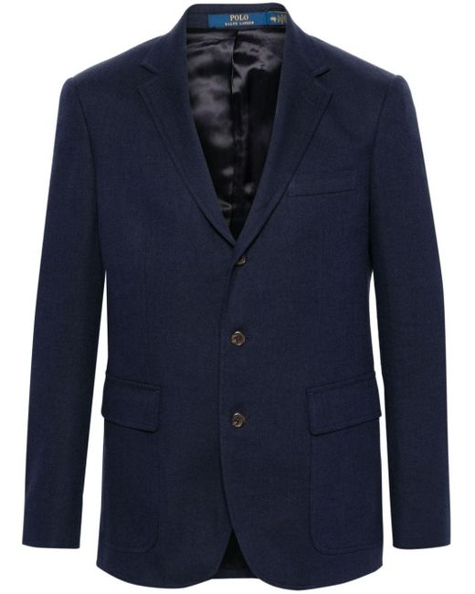 Polo Ralph Lauren Blue Notched-lapels Single-breasted Blazer for men