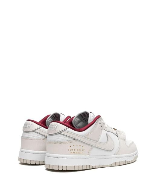 Nike White Dunk Low "Just Do It" Shoes