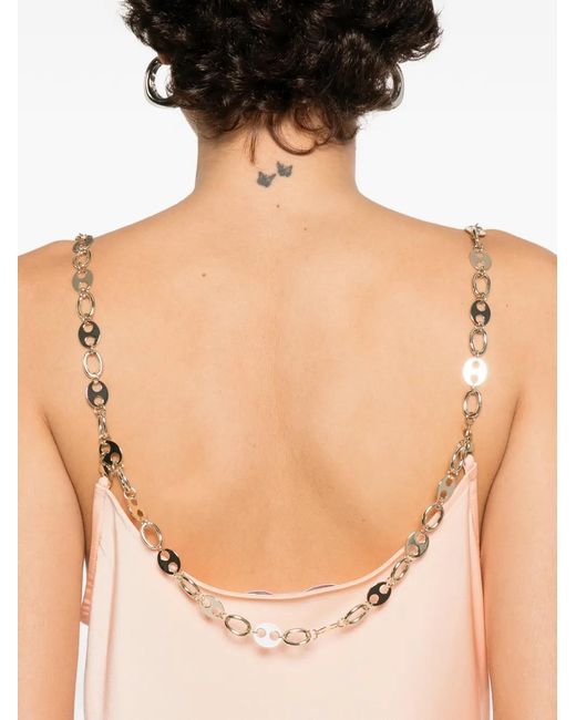 Rabanne White Chain-Strap Midi Dress