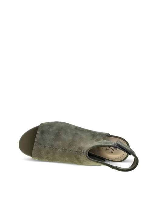 Clarks Black Deva Bell Heeled Sandals