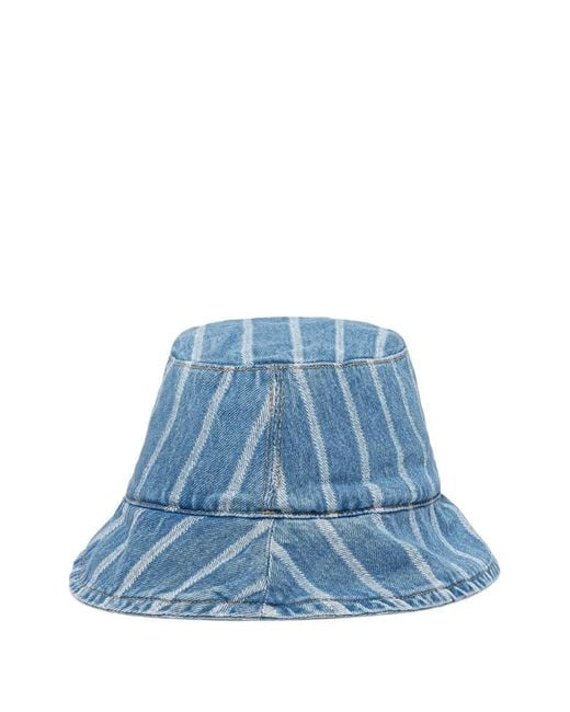 Marc O' Polo Blue Striped Denim Bucket Hat