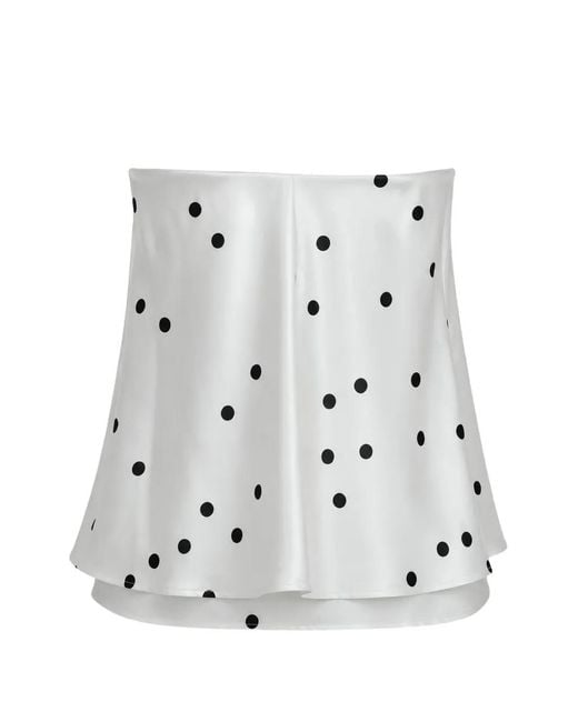 Anna October White Electra Polka-Dot Top